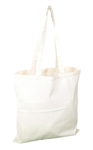 Raw cloth long handles bag