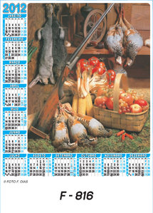 Calendário de parede modelo F