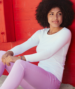 T-shirt Lady Fit Crew long sleeve